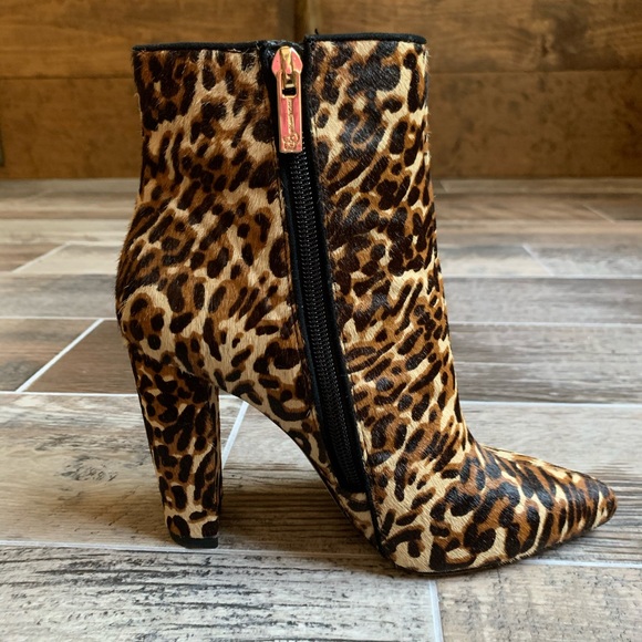 Jessica Simpson Leopard High Heel Booties - Picture 5 of 8